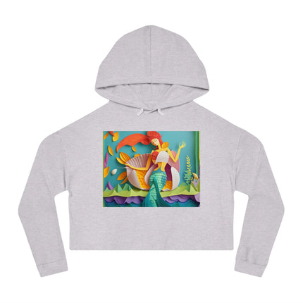 Charming Mermaid Women’s Cropped Hooded Sweatshirt