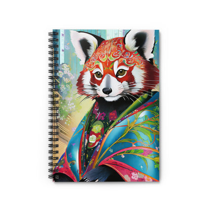 Cybernetic Red Panda Spiral Notebook - Ruled Line