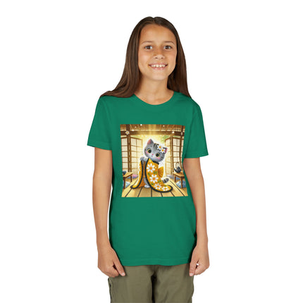 Playful Kitten in the Tea Room Youth Short Sleeve Tee
