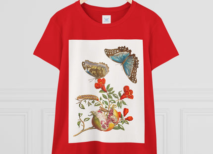Blue Butterflies and Pomegranate Cotton Tee
