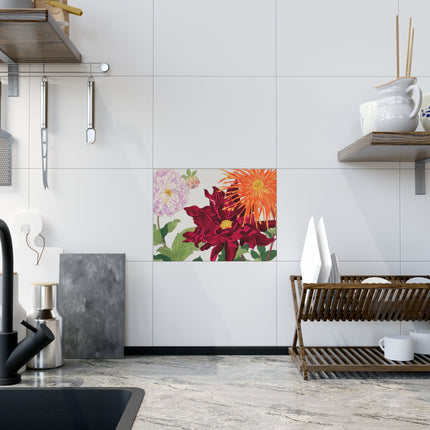 Dahlia by Tanigami Kônan Ceramic Tile