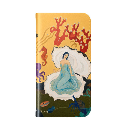 🐚🌊 The Lady Of The Enchanted Pearl Flip Case – Art Deco Undersea Fantasy