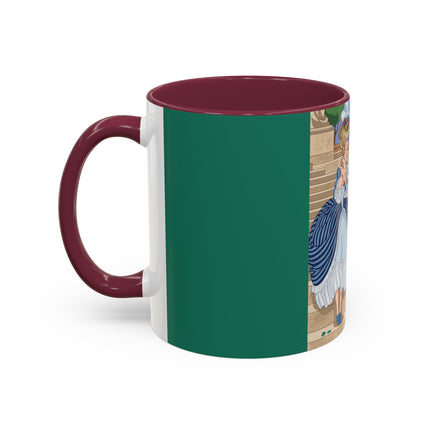 The Peacock's Admiration Colorful Mug (11oz, 15oz) – Rococo Elegance, Peacock Beauty & Garden Charm