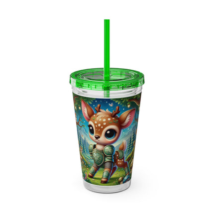 Fawn Defender Sunsplash Tumbler with Straw, 16oz