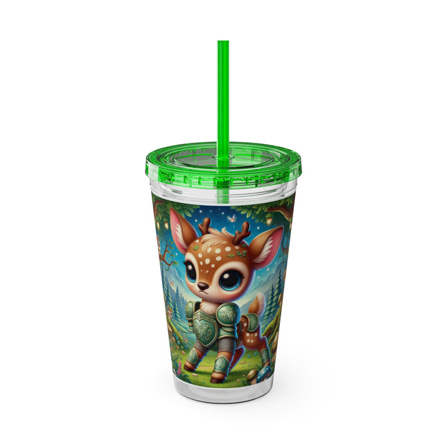 Fawn Defender Sunsplash Tumbler with Straw, 16oz