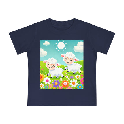 Pair of Lambs Baby T-Shirt – Gentle Joy in the Meadow