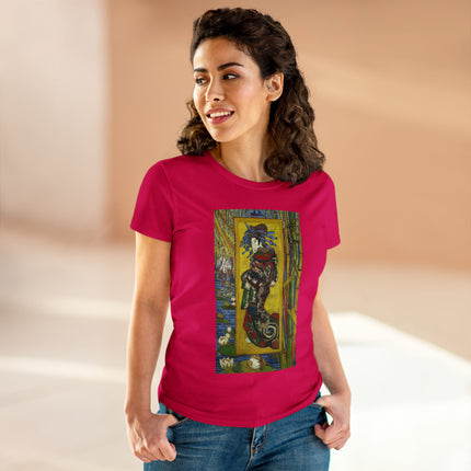 Courtesan (after Eisen) by Vincent van Gogh Women's Midweight Cotton Tee