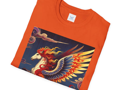 Flame-Winged Horse at Sunset Unisex Softstyle T-Shirt