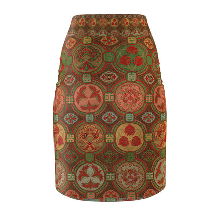Japanese Fan Pattern by G.A. Audsley Women's Pencil Skirt (AOP)