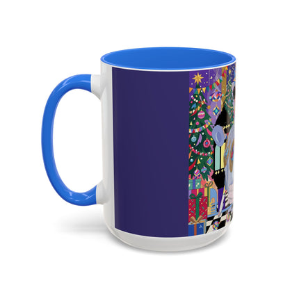 🎄✨ The Lady Of The Christmas Ornament Colorful Mug – Art Deco Holiday Fantasy