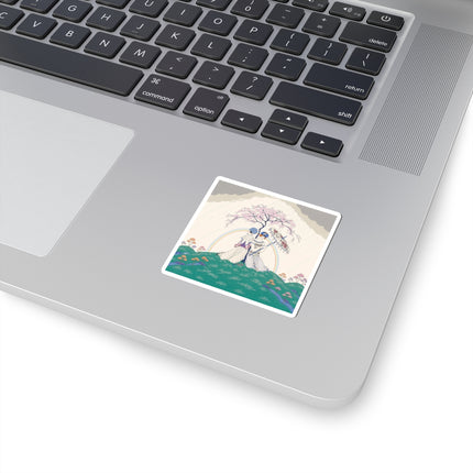 🌈☂️ Beneath The Rainbow Tree Kiss-Cut Stickers – Art Deco Spring Fantasy