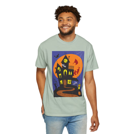 Halloween Night at the Haunted House Unisex Garment-Dyed T-shirt