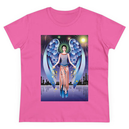 Celestial Symphony Women's Midweight Cotton Tee