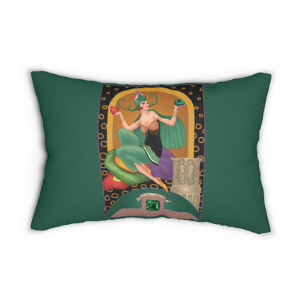 May & Emerald (from the Gem Series) by Sofia Chiostri Spun Polyester Lumbar Pillow