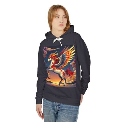 Flame-Winged Horse at Sunset Hoodie