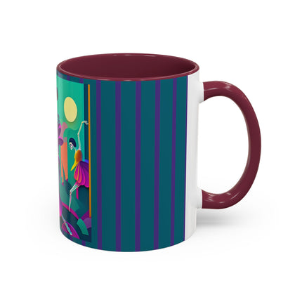 Dance of the Skeleton Ballerinas Colorful Mugs (11oz, 15oz)