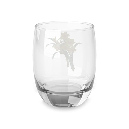 Chinese Sacred Lily botanical illustration by Pierre-Joseph Redouté Whiskey Glass