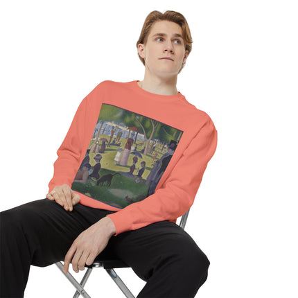 A Sunday on La Grande Jatte by Georges Seurat Unisex Garment-Dyed Sweatshirt