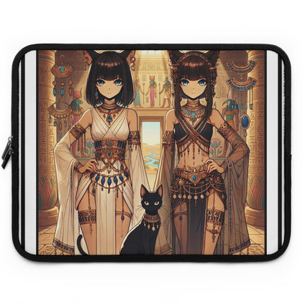 Egyptian Priestess Cats Laptop Sleeve – Temple Guardians & Ancient Grace