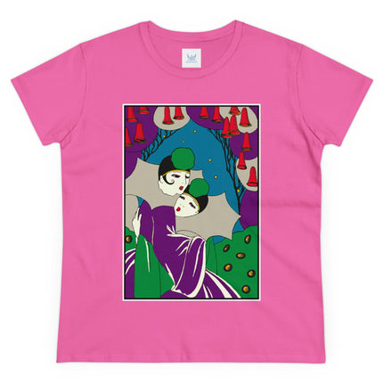 Two Pierrots Women's Midweight Cotton Tee