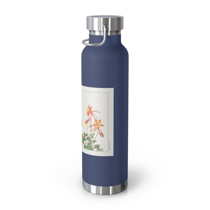 Aquilegia Flower by Tanigami Kônan Copper Vacuum Insulated Bottle, 22oz