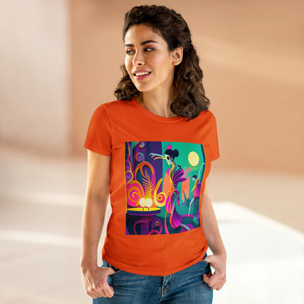 Dance of the Skeleton Ballerinas Women's Midweight Cotton Tee