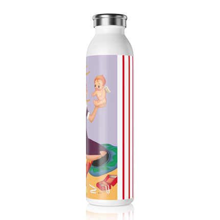 Art Deco Christmas Slim Water Bottle