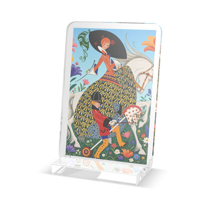 🐎🌸 The Enchanted Garden Riders Acrylic Art Plaque – Art Deco Equestrian Whimsy