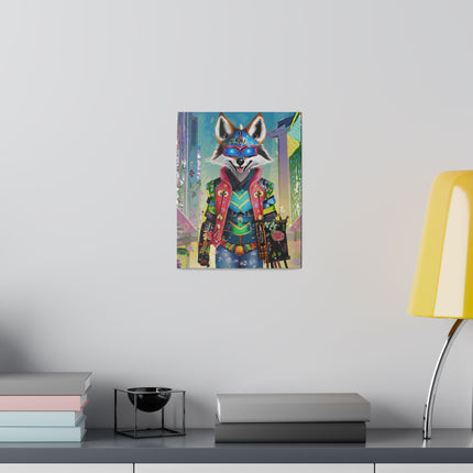 Cyber Hyena Matte Canvas, Stretched, 0.75"