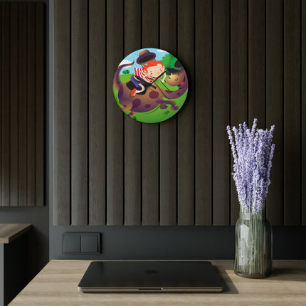 Rip-Roaring Fun Acrylic Wall Clock, Round and Square