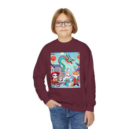 The Little Dragon and Friends Youth Crewneck Sweatshirt – Friendship, Adventure & Playful Charm