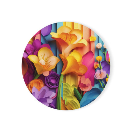 The Graceful Freesia Cork Back Coaster
