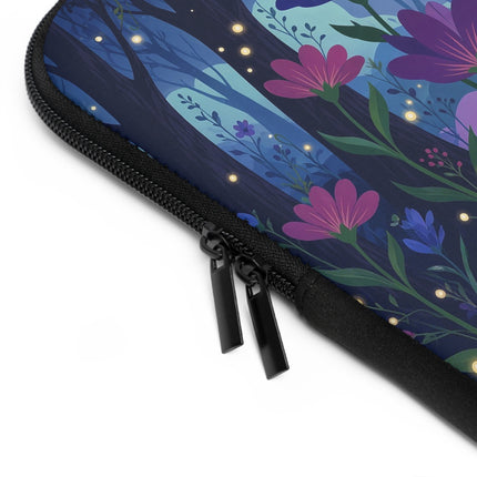 🌙🌸 The Lady Of The Firefly Garden Laptop Sleeve – Art Deco Floral Fantasy