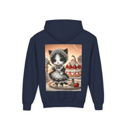Patisserie Kitten Youth Hooded Sweatshirt – Sweet Charm & Storybook Delight