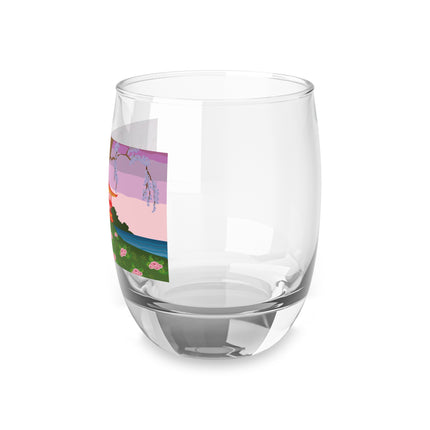 Elegance and Blooms Whiskey Glass
