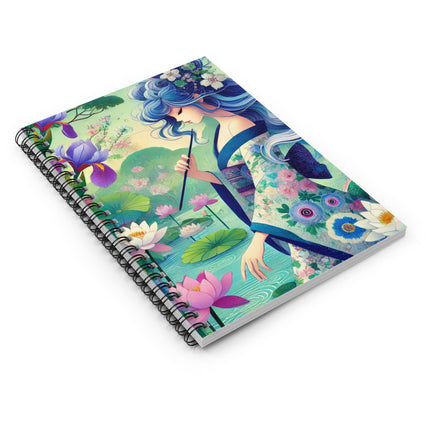 Fairy of the Koi Pond Spiral Notebook - Ruled Line