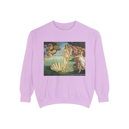 Birth of Venus by Sandro Botticelli Unisex Garment-Dyed Sweatshirt