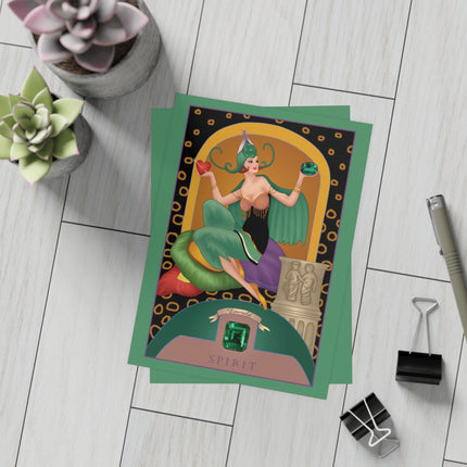 May & Emerald (from the Gem Series) by Sofia Chiostri Postcards (envelopes included) - Bundles of 10, 30, 50 Pieces