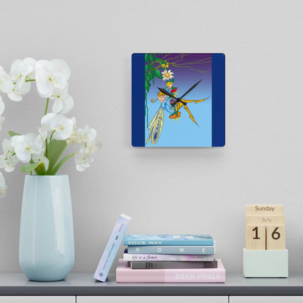 A Fairy's Delight Acrylic Wall Clock