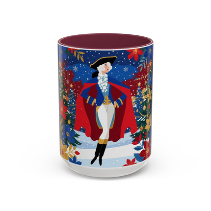 🎭❄️ The Christmas Masquerade Lady Colorful Mug – Art Deco Holiday Fantasy