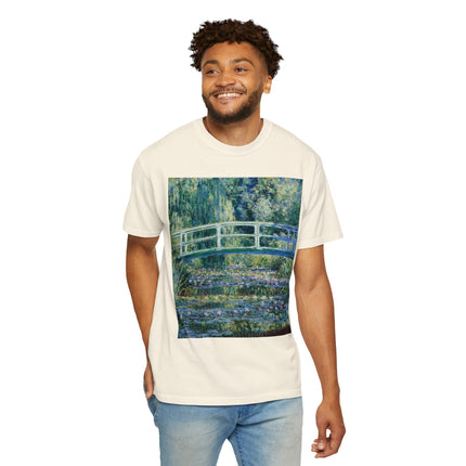 Water Lilies and Japanese Bridge by Claude Monet Unisex Garment-Dyed T-shirt