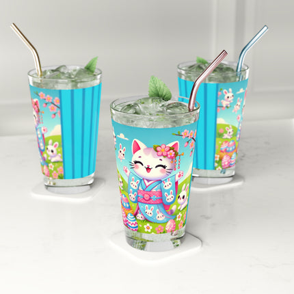 Springtime Kitten’s Easter Joy Glass, 16oz