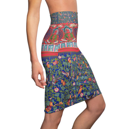 Chinese Ornament by Owen Jones Women's Pencil Skirt (AOP)
