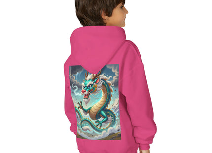 Tibetan Dragon in Battle Youth Heavy Blend Hooded Sweatshirt