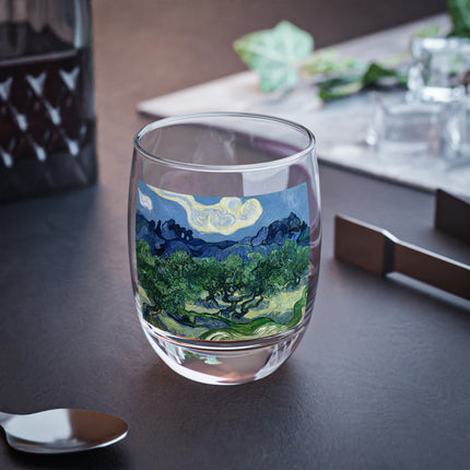 Olive Trees by Vincent Van Gogh Whiskey Glass