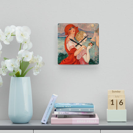 Sur la Route d'Anacapri by Gerda Wegener Acrylic Wall Clock, Round and Square