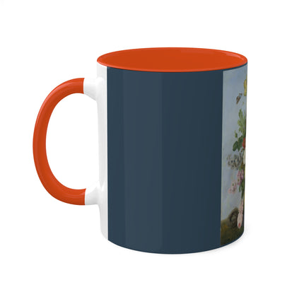 Bouquet of Flowers and a Nest by Sebastian Wegmayr Colorful Mugs, 11oz