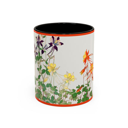 Aquilegia Flowers by Tanigami Kônan Colorful Mugs (11oz, 15oz)