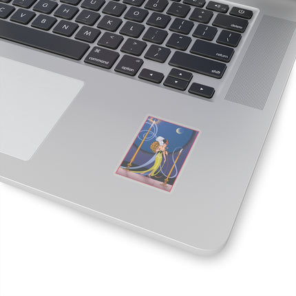 Smoke and Secrets: A Glamorous Encounter in Prohibition Era Kiss-Cut Stickers (4 Sizes)