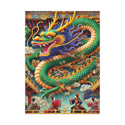 Tibetan Dragon Over Kabuki Duel Postcards (envelopes included) - Bundles of 10, 30, 50 Pieces